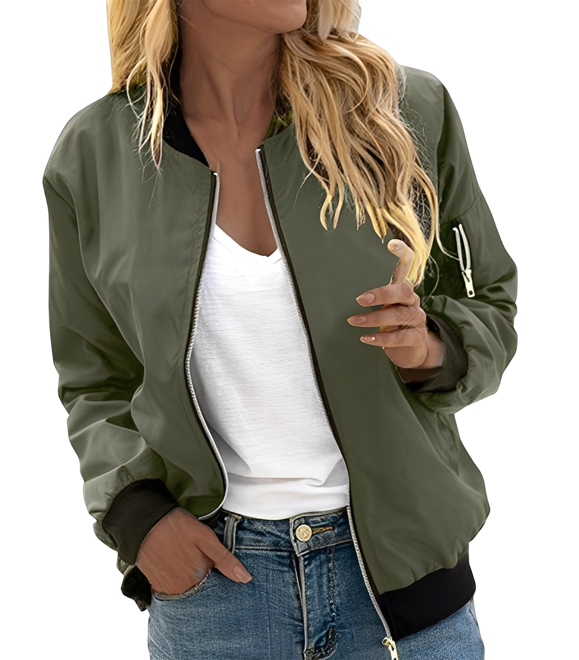 Angelle - Giacca bomber casual ed elegante per donne