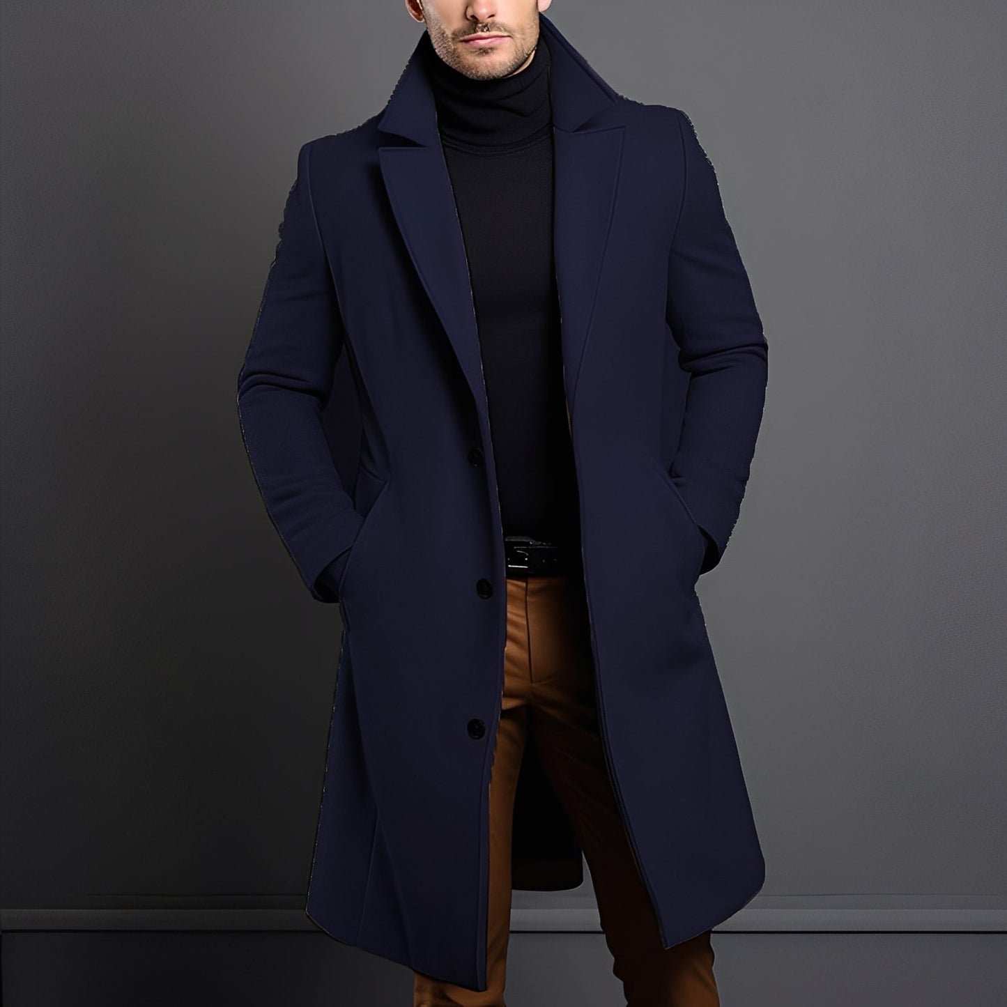 Clifton - Cappotto contemporaneo in lana per uomo