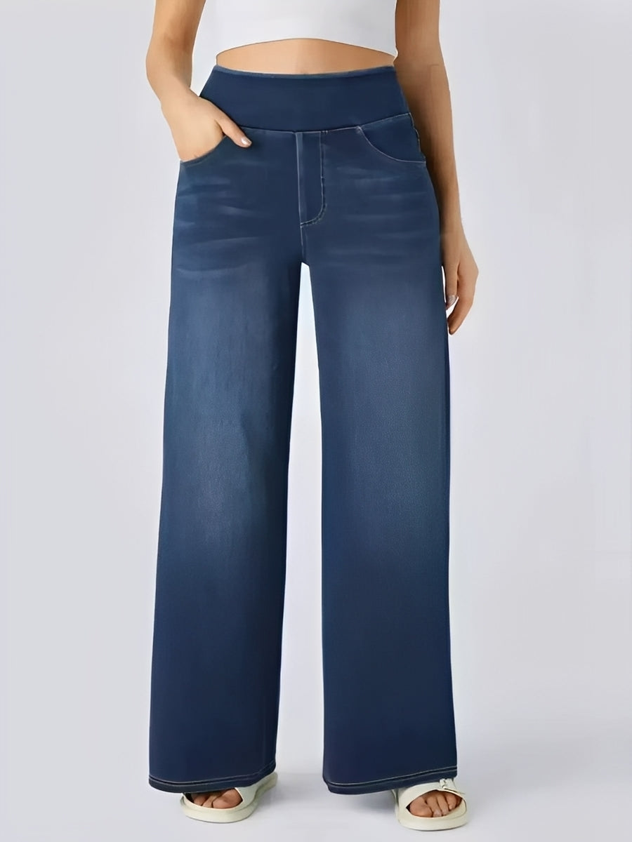 Miley - Jeans dritti elasticizzati a vita alta per donne