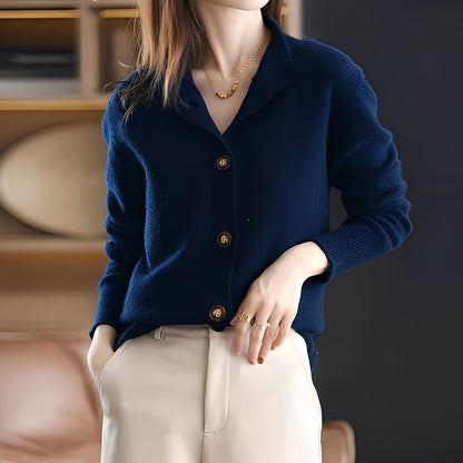Melba - Maglione classico di lana soffice per donne