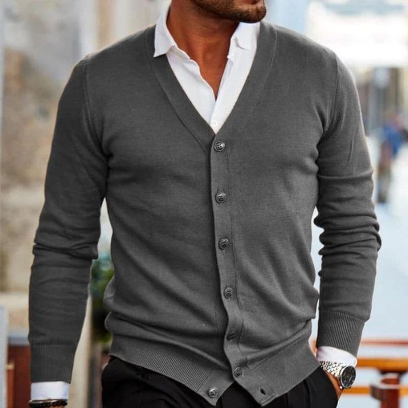 Jacques – Cardigan da business con chiusura a bottoni