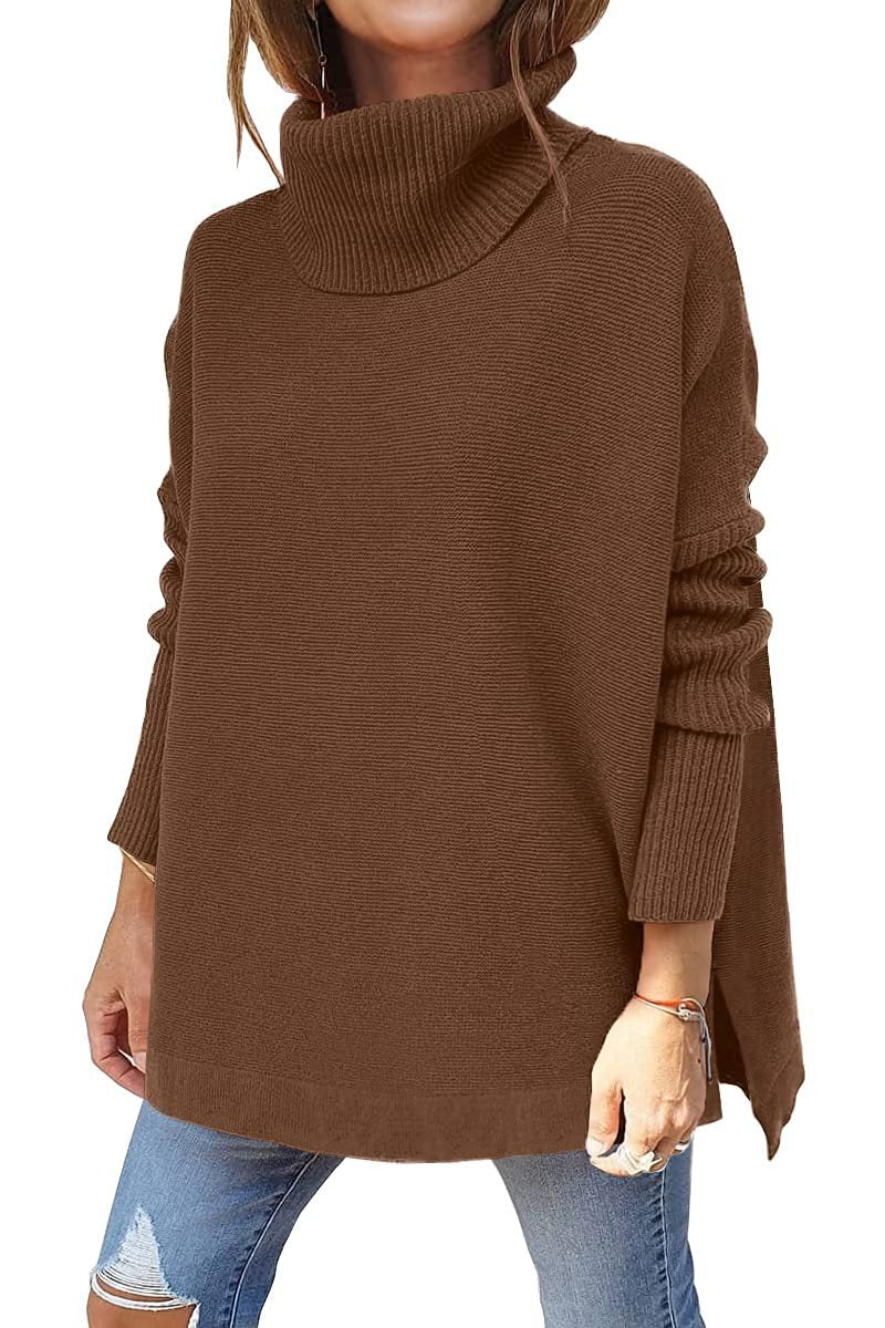 Macey - Maglione collo alto casual in lana per donne
