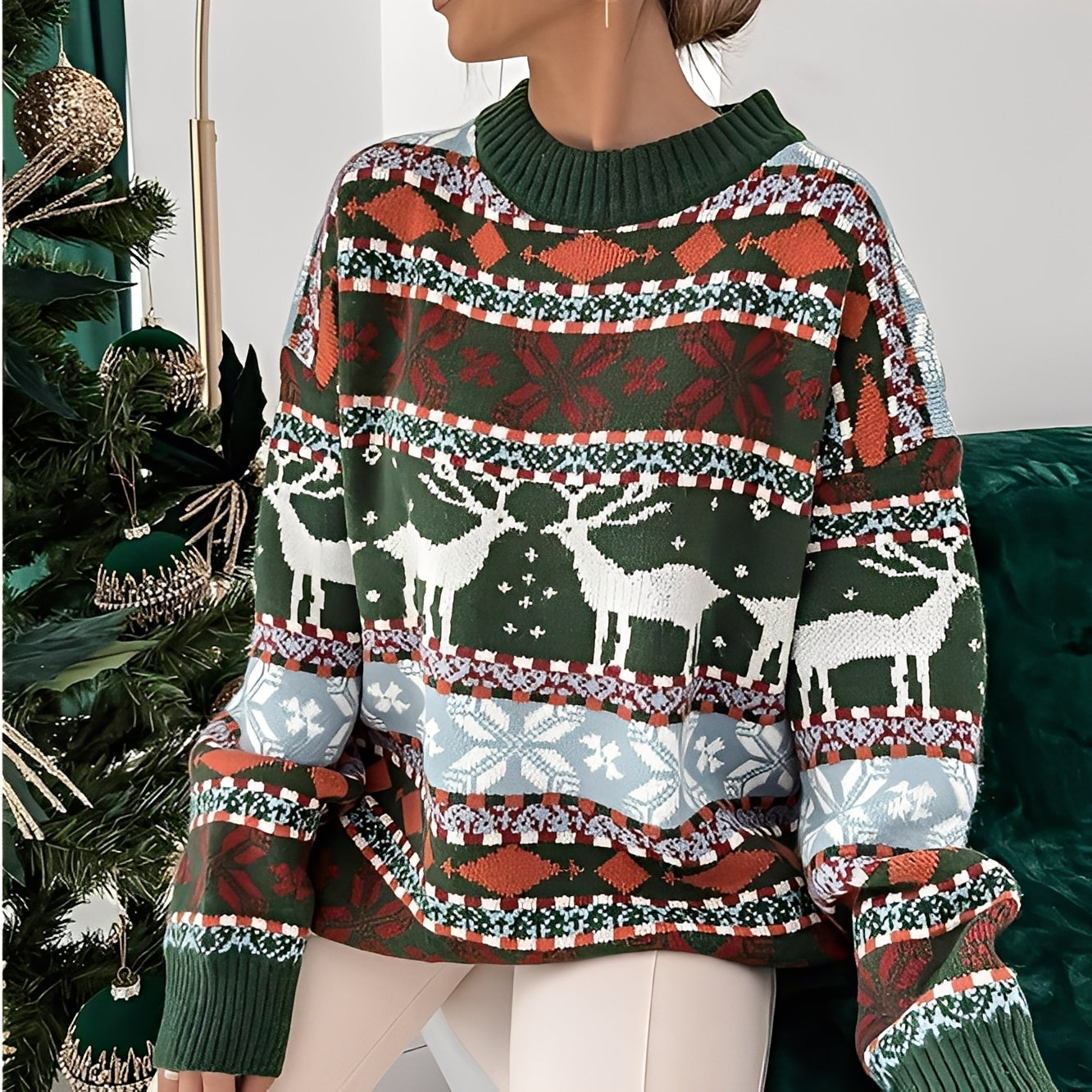 Rosemary - Raffinato maglione natalizio caldo per donne