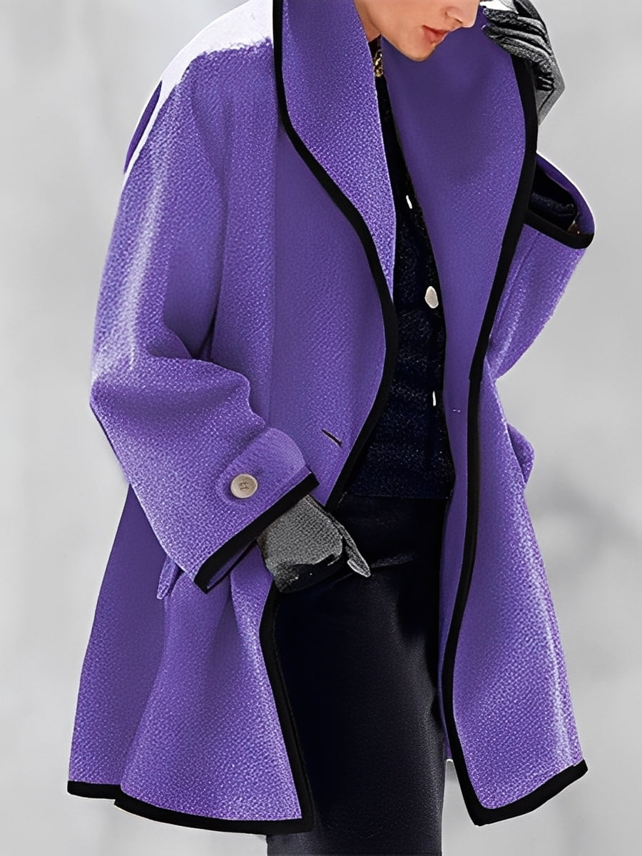 Mikayla - Cappotto in lana calda con cappuccio per donne