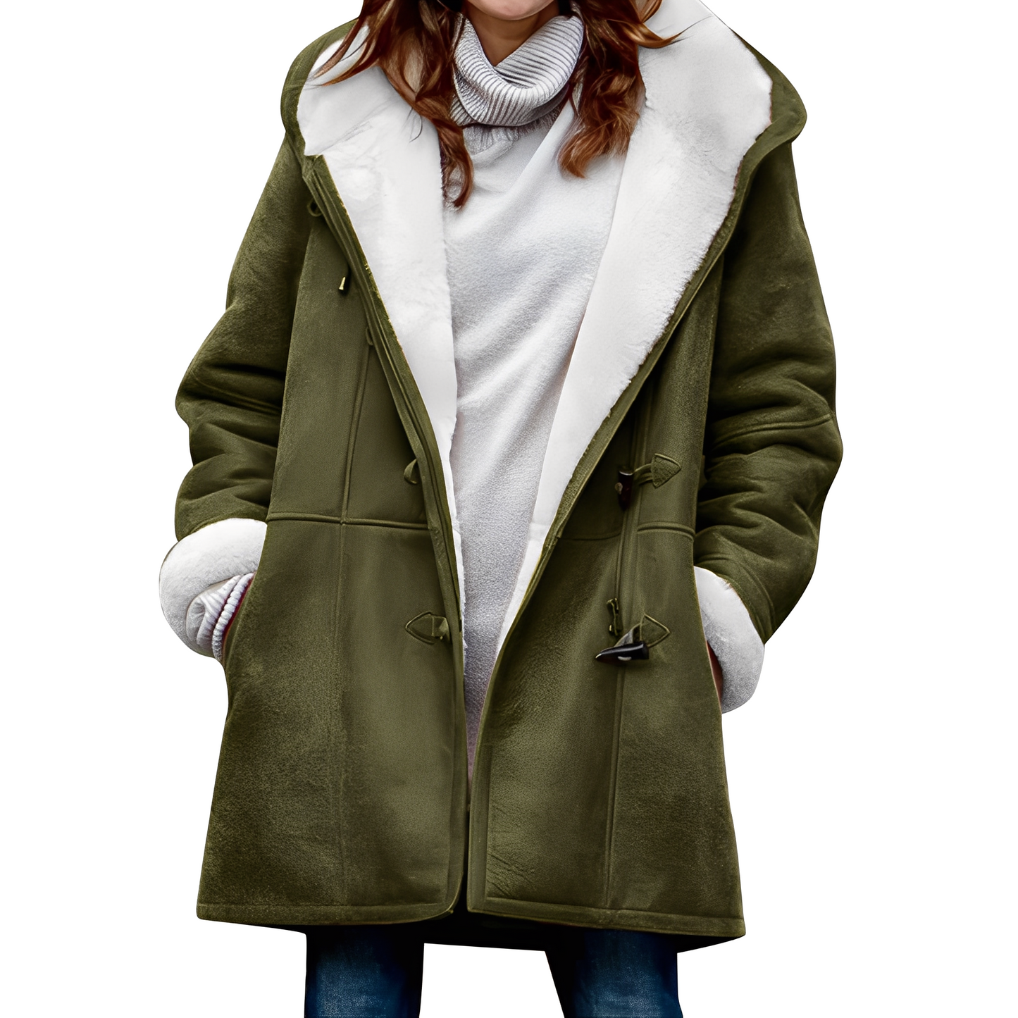 Madilyn - Cappotto Duffle casual con Cappuccio per Donna