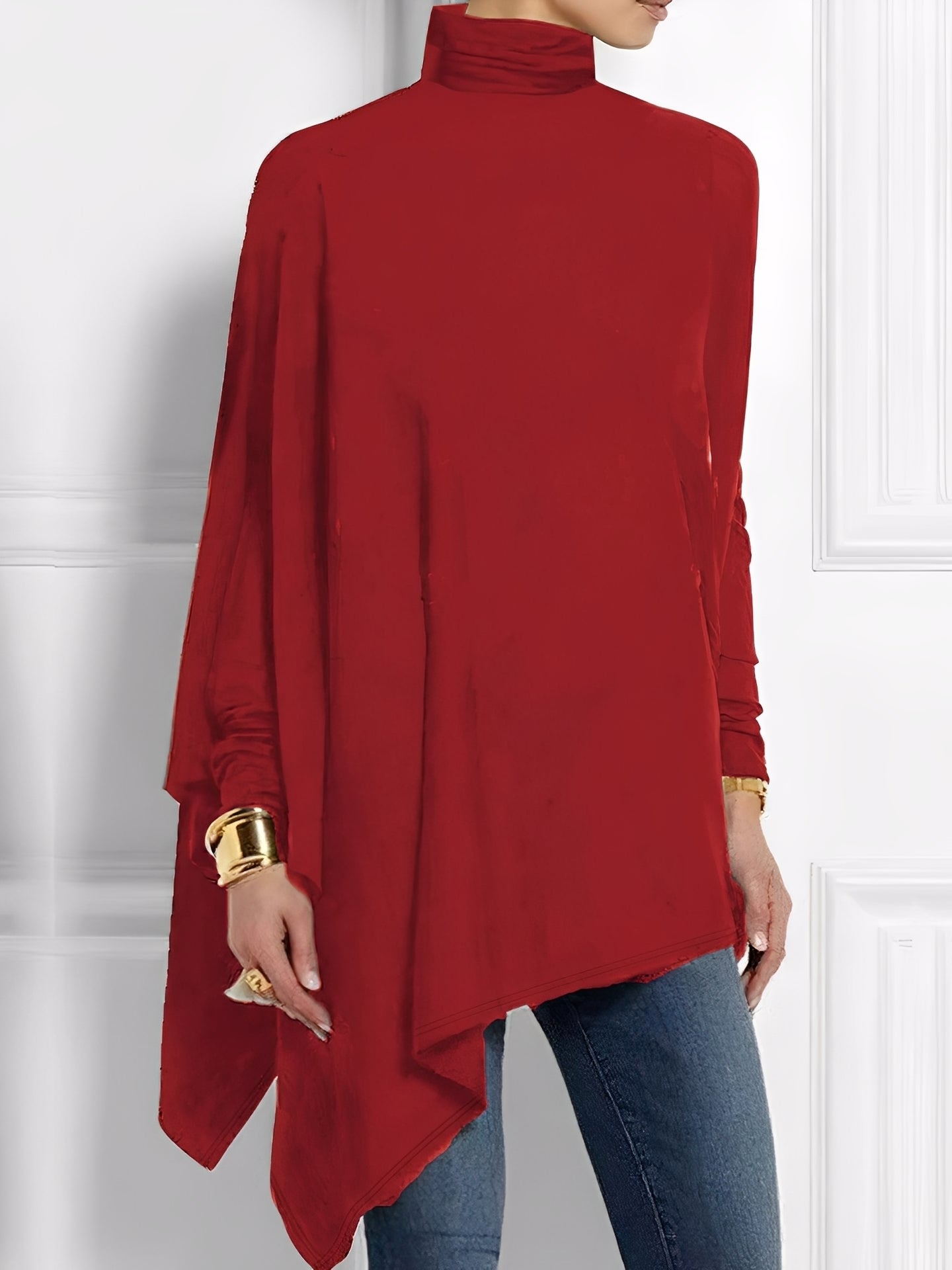 Kalysta - Elegante maglia in pile con design asimmetrico per donne