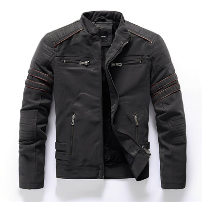 Dillan - Élégante veste en cuir de moto pour homme