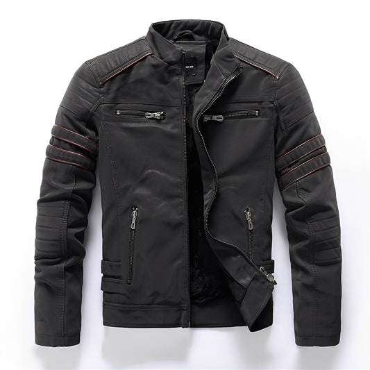 Dillan - Élégante veste en cuir de moto pour homme