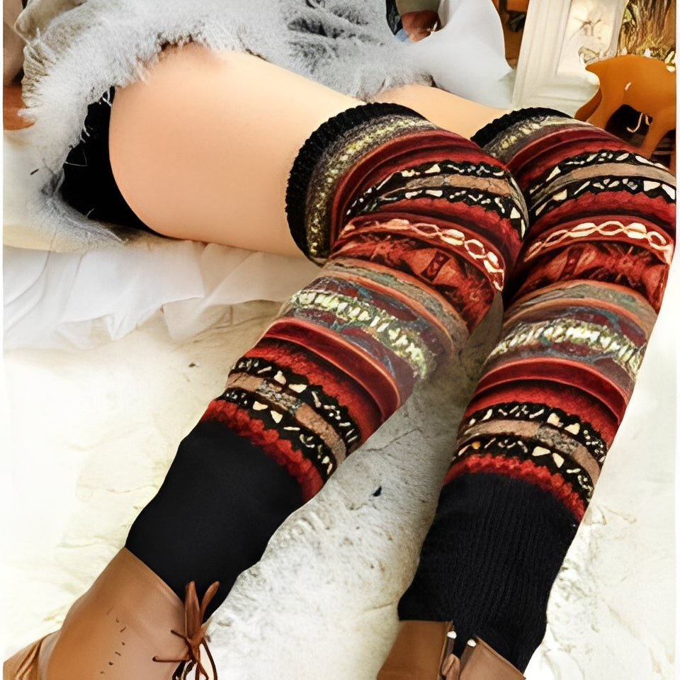 Suzanna - Calze di cotone spesse, calde e di moda per donne