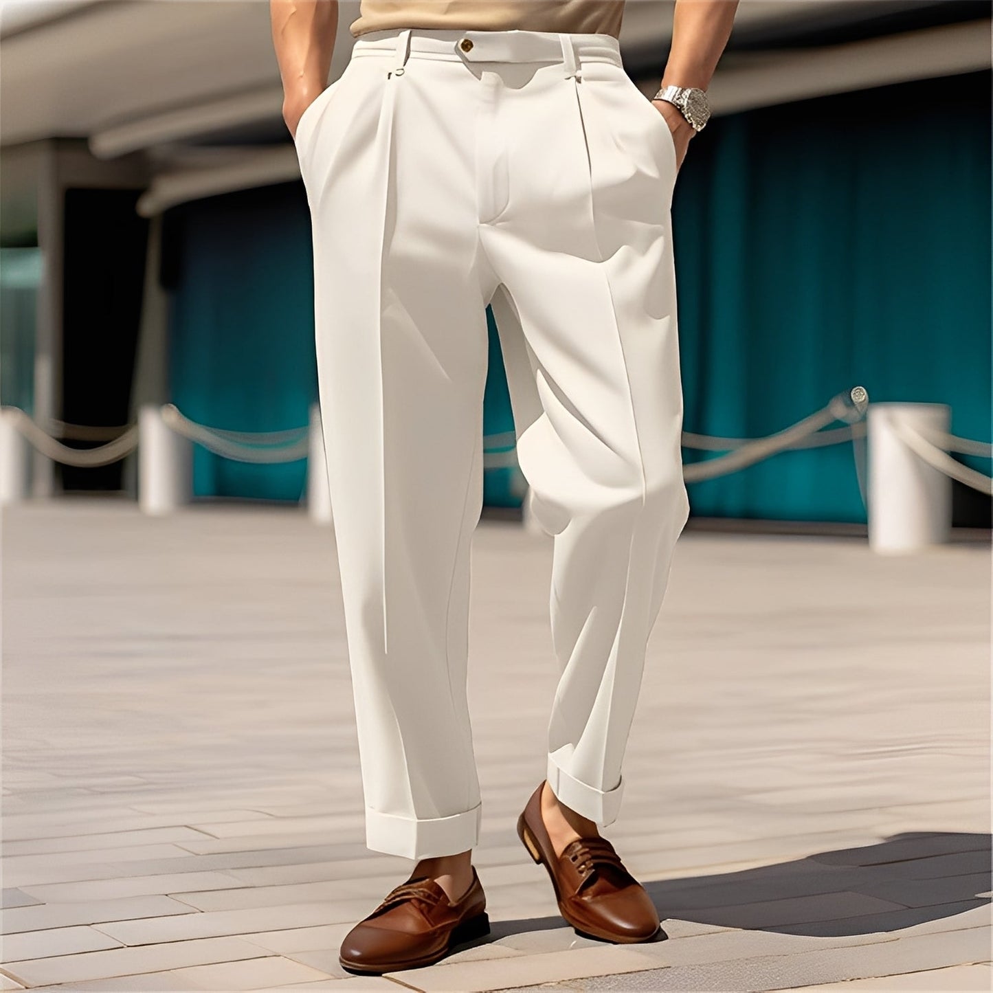 Beckham - Pantaloni dritti classici da uomo