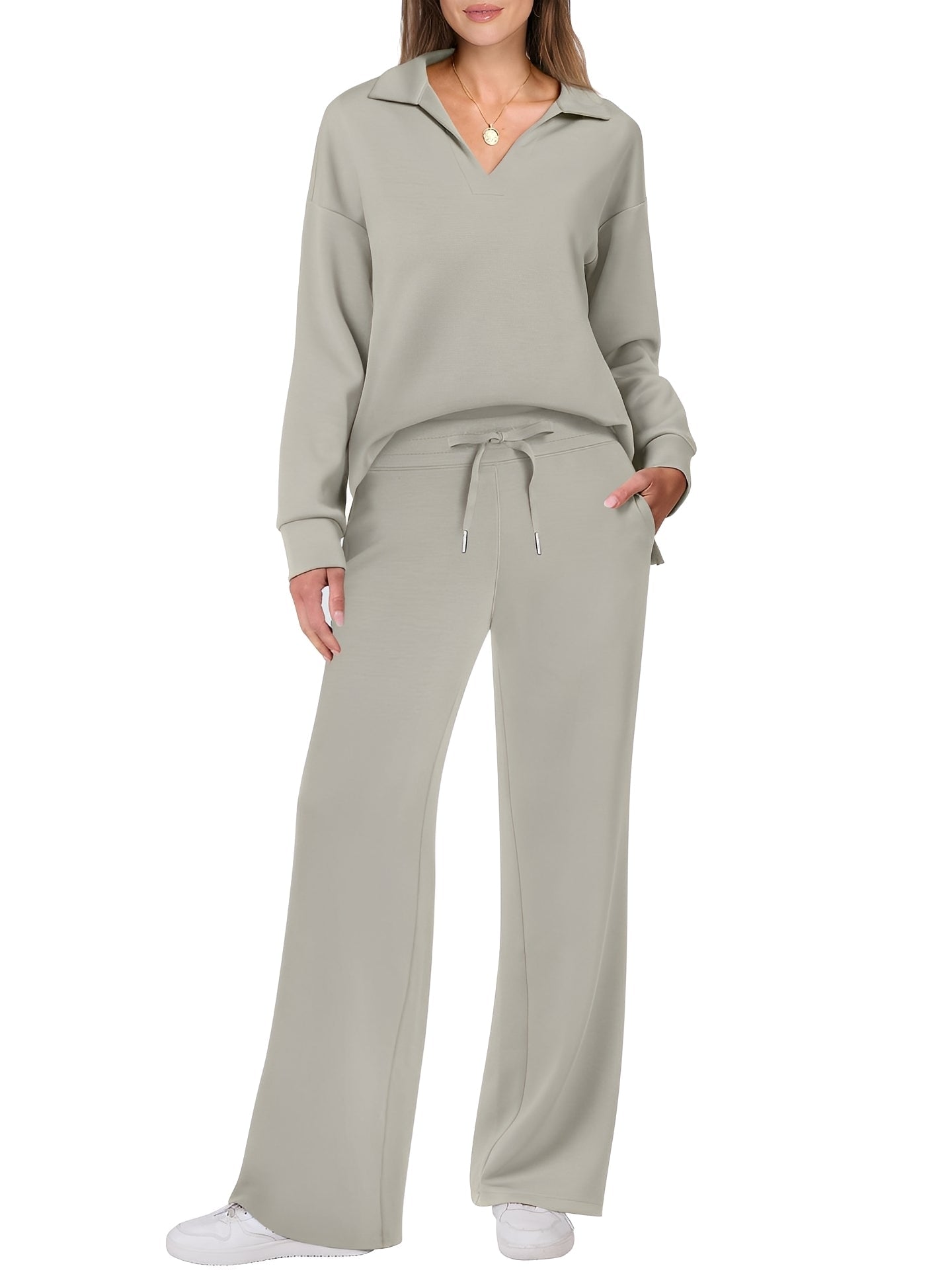 Justina - Completo casual di maglione e pantaloni per donne