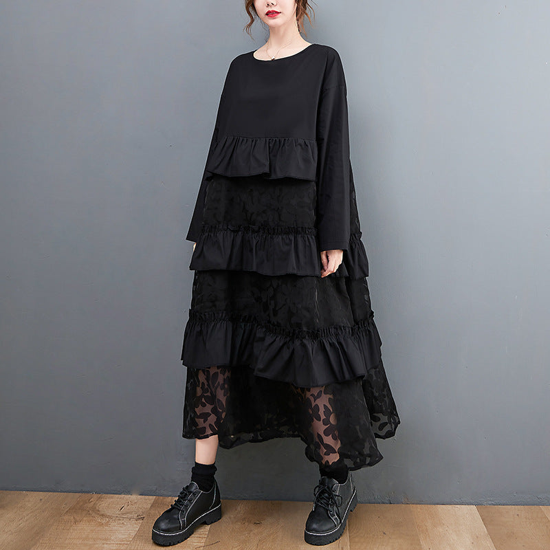 Lauryn - Vestito casual bohemien con volant per donne