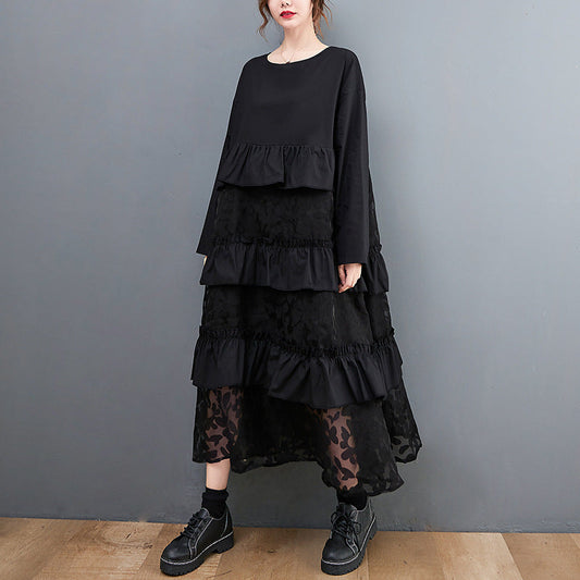 Lauryn - Vestito casual bohemien con volant per donne