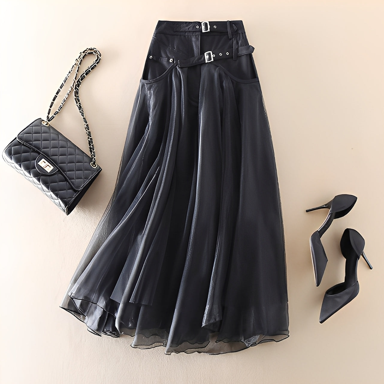 Emmeline - Gonna moderna di tulle patchwork per donne