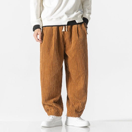 Winfred - Pantaloni di velluto a coste semplici e confortevoli per uomini