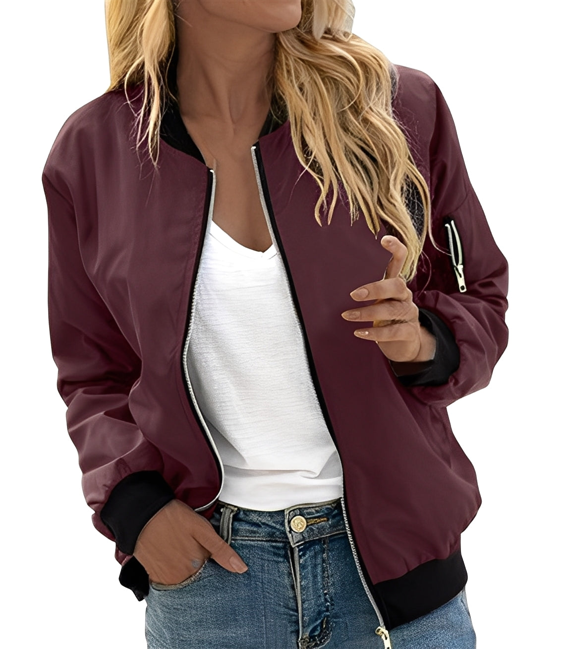 Angelle - Giacca bomber casual ed elegante per donne