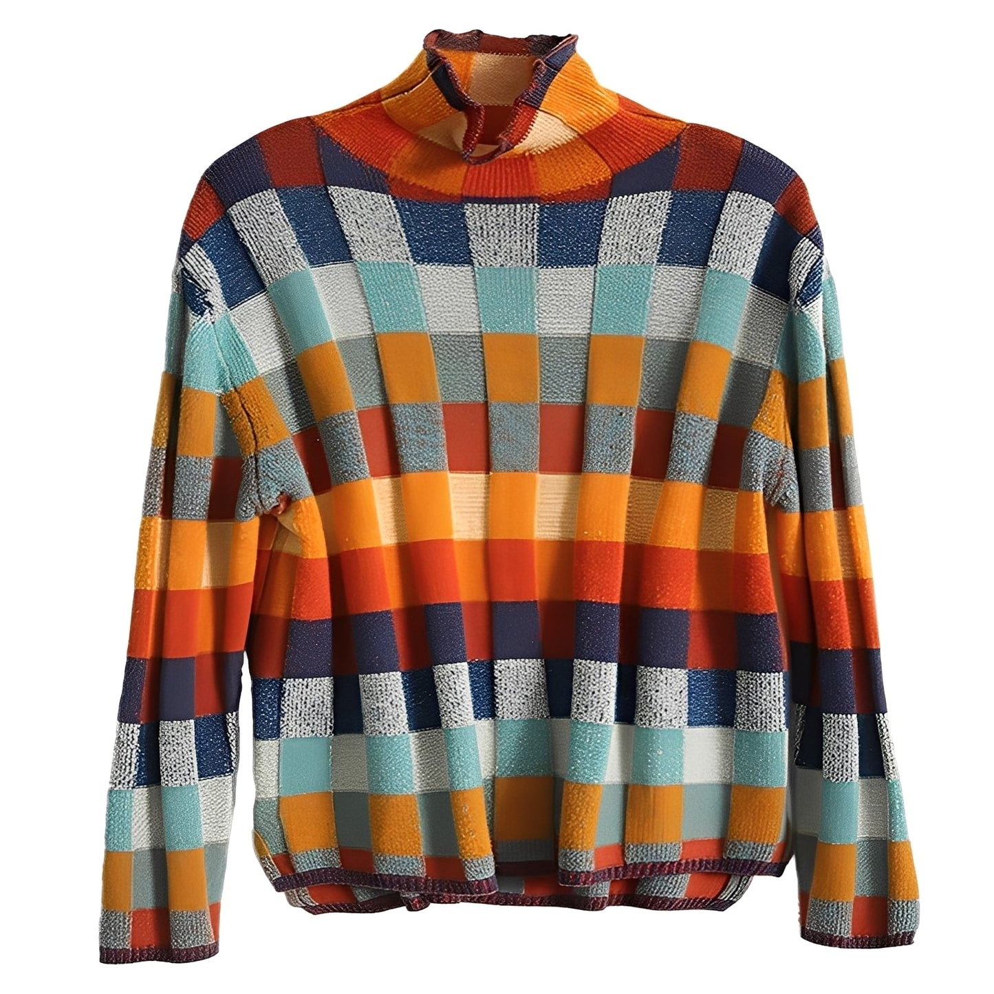 Katherine - Raffinato maglione in patchwork di cashmere per donne