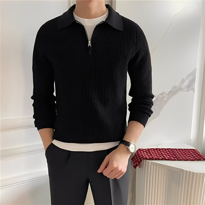 Justin - Elegante maglione da uomo con zip