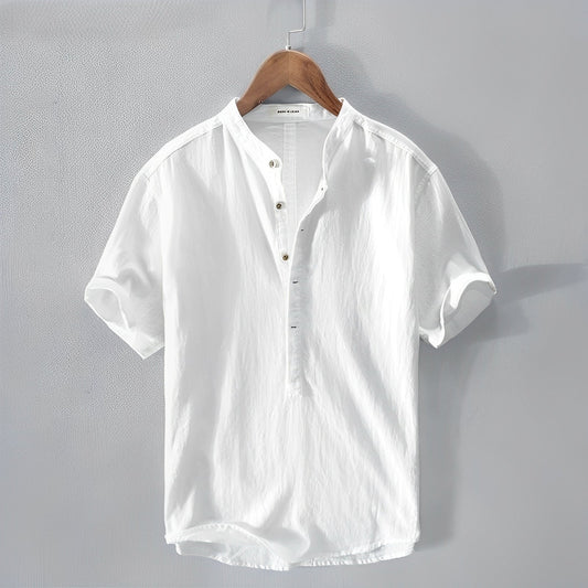 Harvie - Comoda camicia estiva di lino da uomo