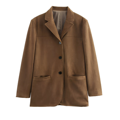 Ashlea - Blazer elegante con revers e gonna per donne