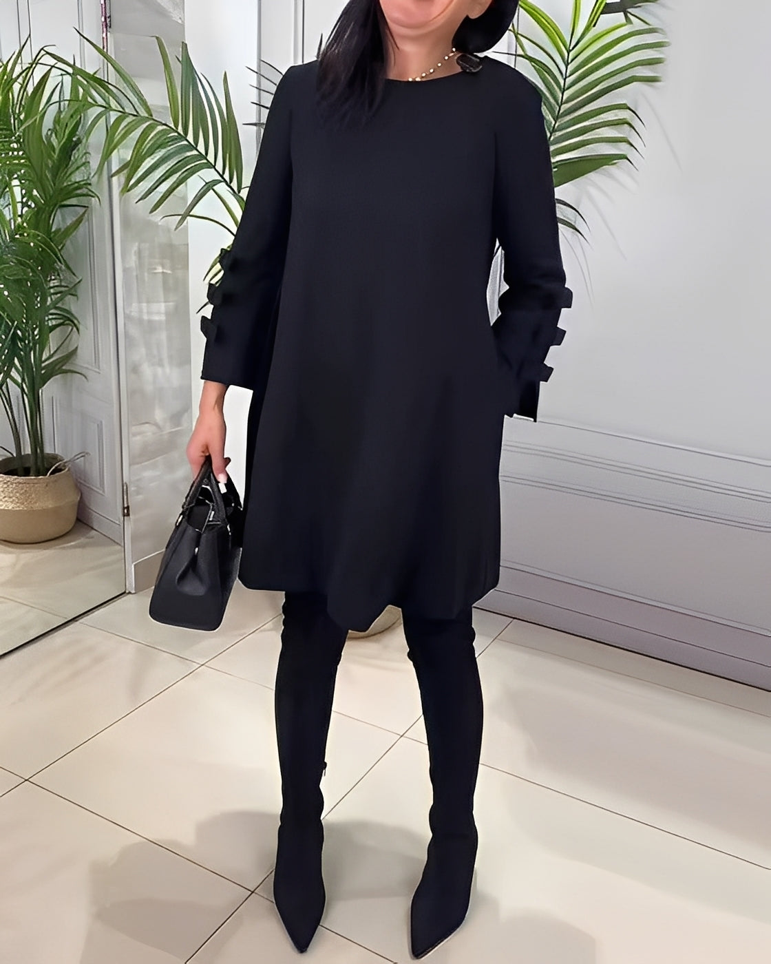 Elenora - Vestito elegante con maniche lunghe per donne