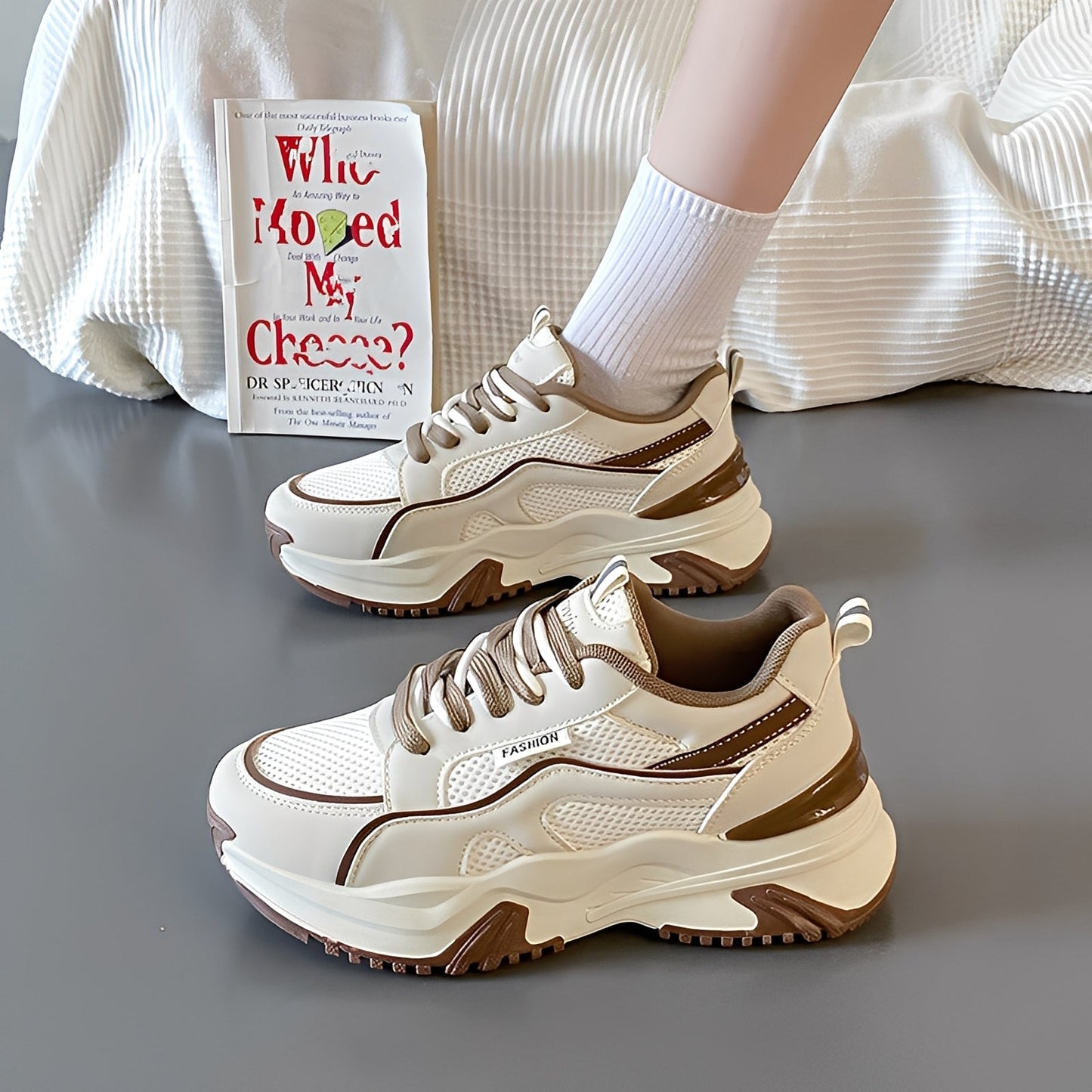 Sophie - Scarpe da ginnastica eleganti con suola spessa per donne