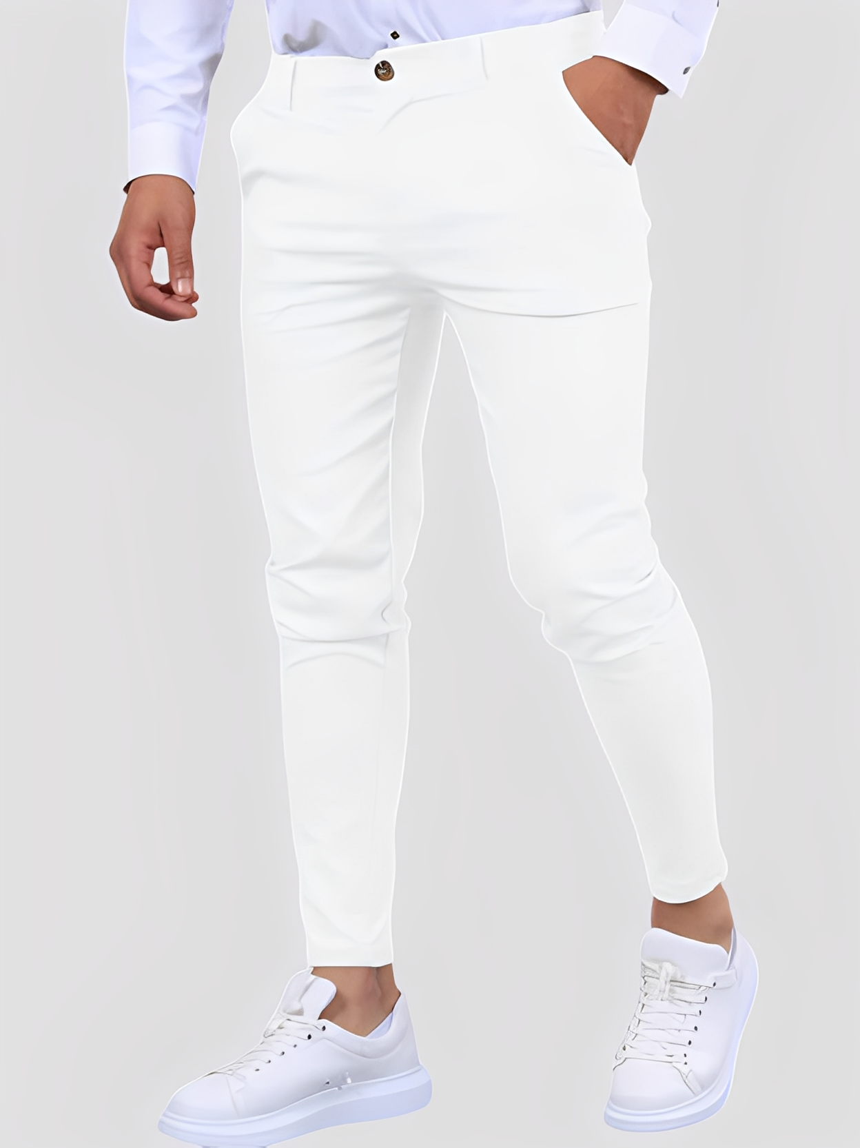 Shelton - Pantaloni aderenti stretch casual da uomo