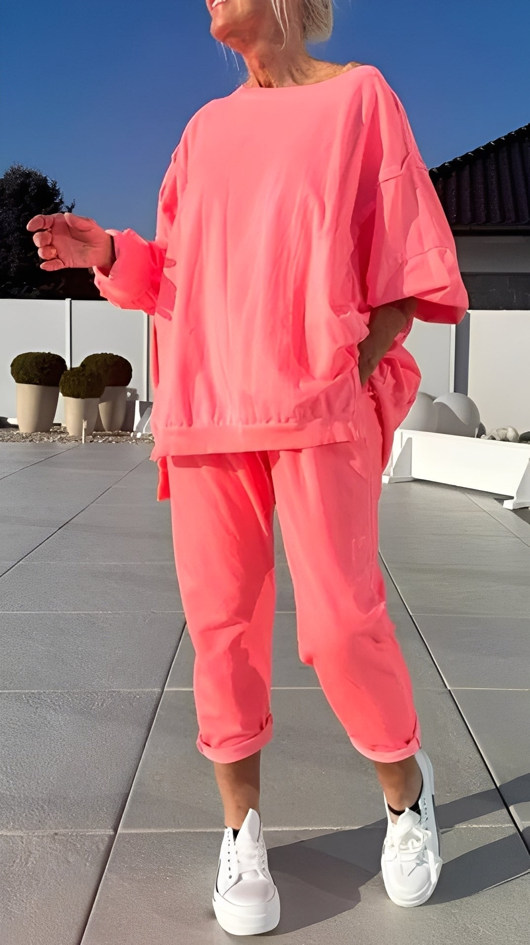 Eleanore - Completo casual con maglia morbida e pantaloni per donne