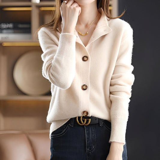 Melba - Maglione classico di lana soffice per donne