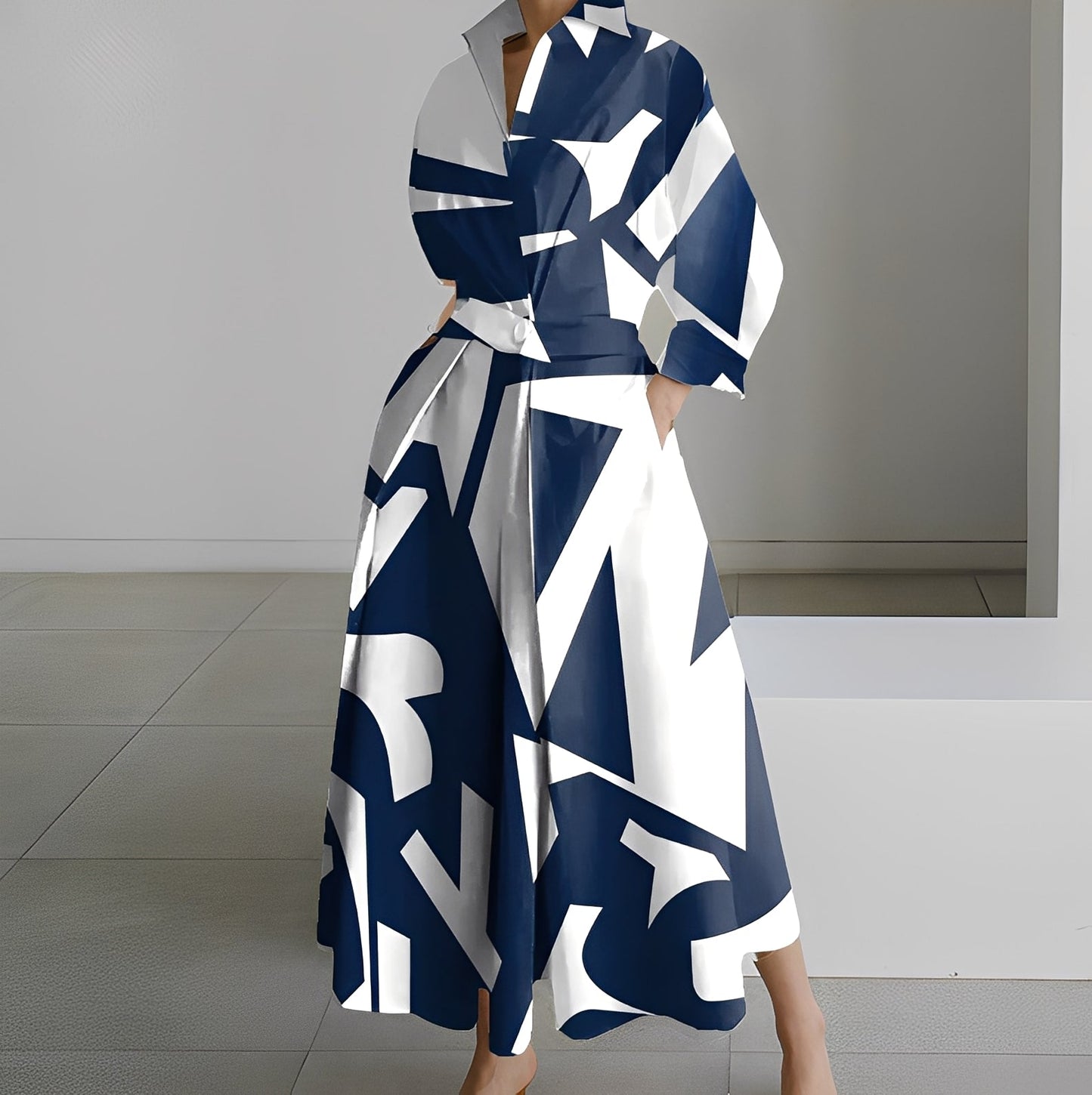Lavina - Vestito a maniche lunghe con tasche per donne
