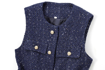 Daphne - Gilet Slim-Fit con Cintura Decorata di Perline