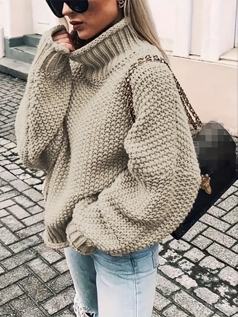 Vale – Maglione a collo alto monocromatico