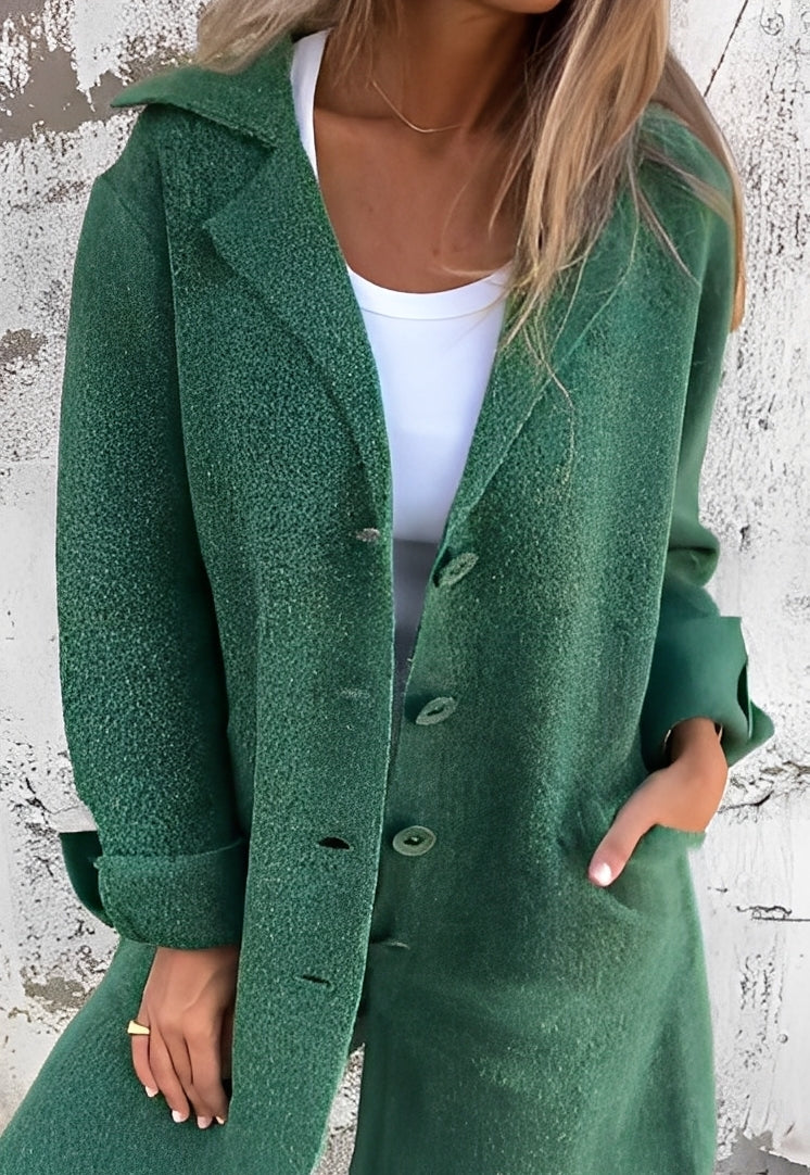 Izabelle - Cappotto lungo casual a maglia per donne