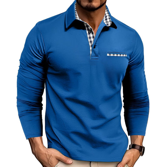 Rupert - Poloshirt a maniche lunghe casual per uomini