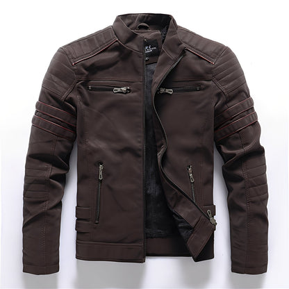 Dillan - Élégante veste en cuir de moto pour homme