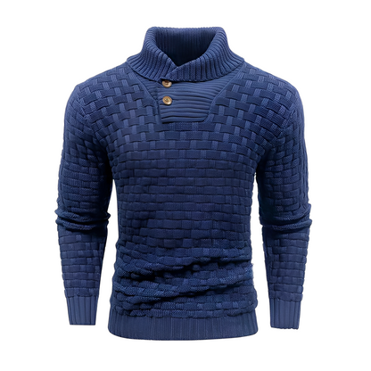 Branson - Pullover casual tricoté à col montant pour homme