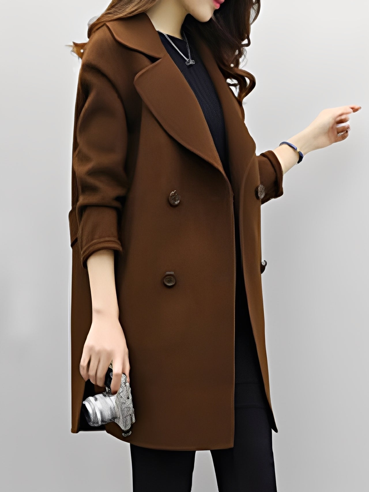 Nichole - Trench coat doppiopetto elegante per donne