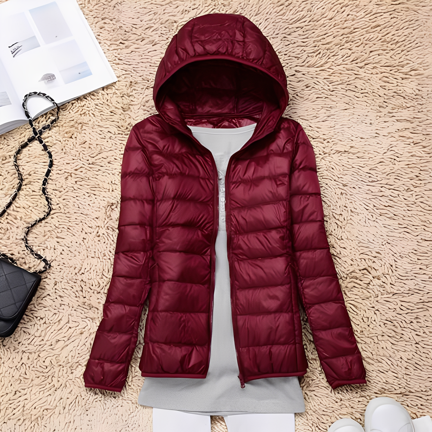 Lyndsay - Giacca casual e leggera in piuma per donna