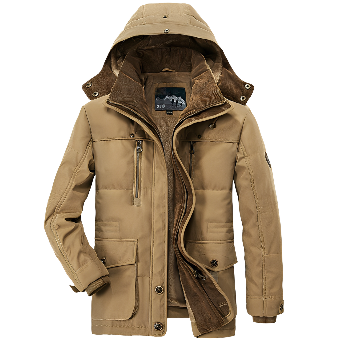 Bruce - Giacca con cappuccio elegante e fodera calda per uomo
