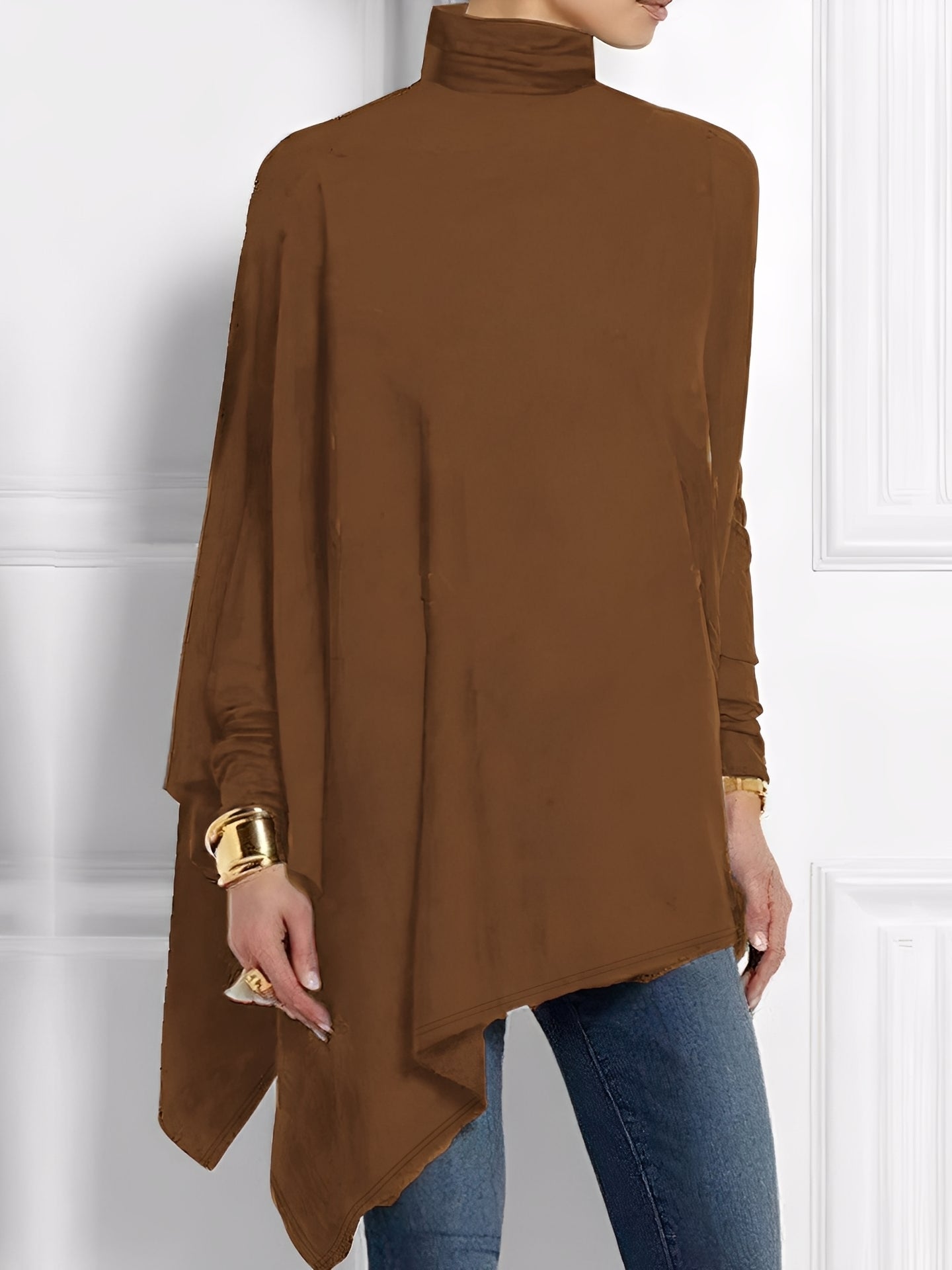 Kalysta - Elegante maglia in pile con design asimmetrico per donne