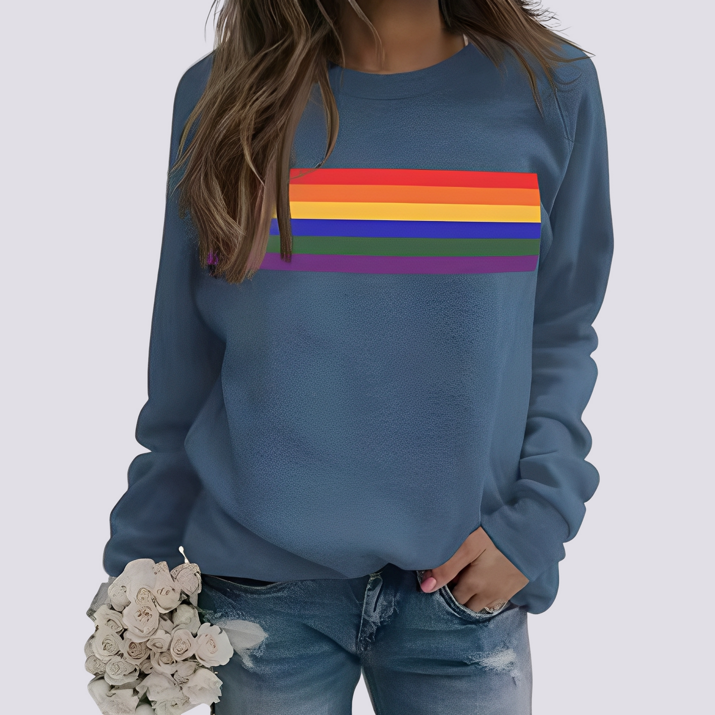 Roseann - Maglione elegante con stampa colorata per donne