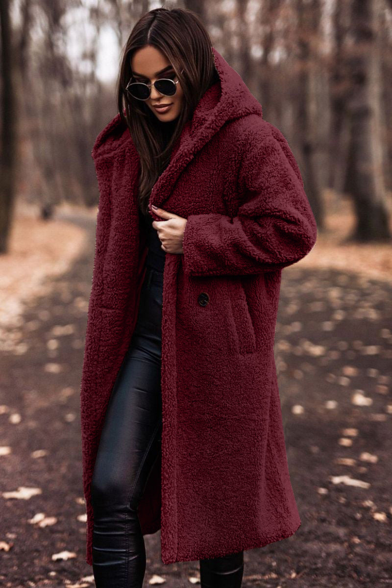 Yancy - Stile lungo Cappotto in Peluche per donne
