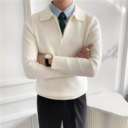 Justin - Elegante maglione da uomo con zip