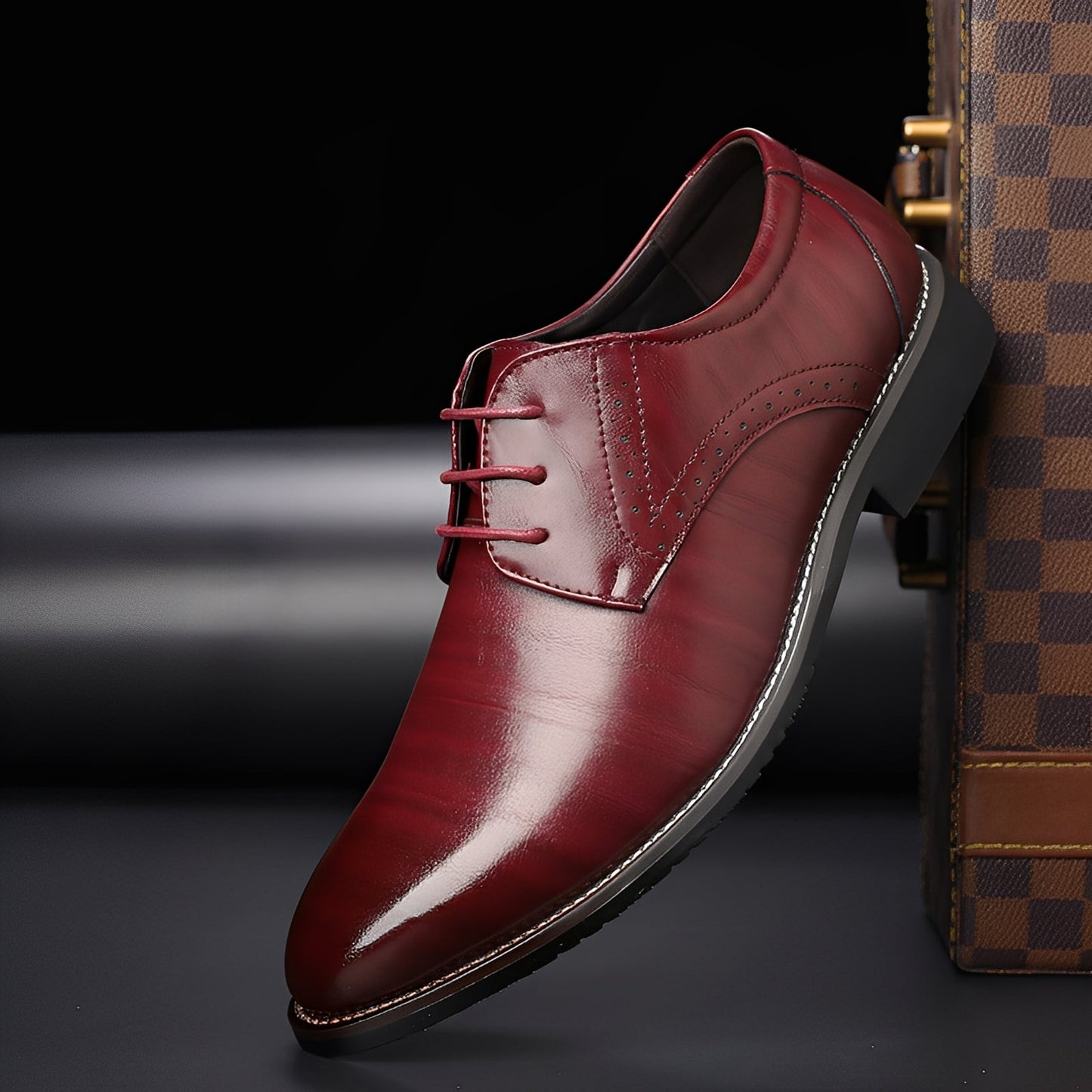 Beckham - Scarpe Eleganti Stringate in Stile Brogue per Uomini