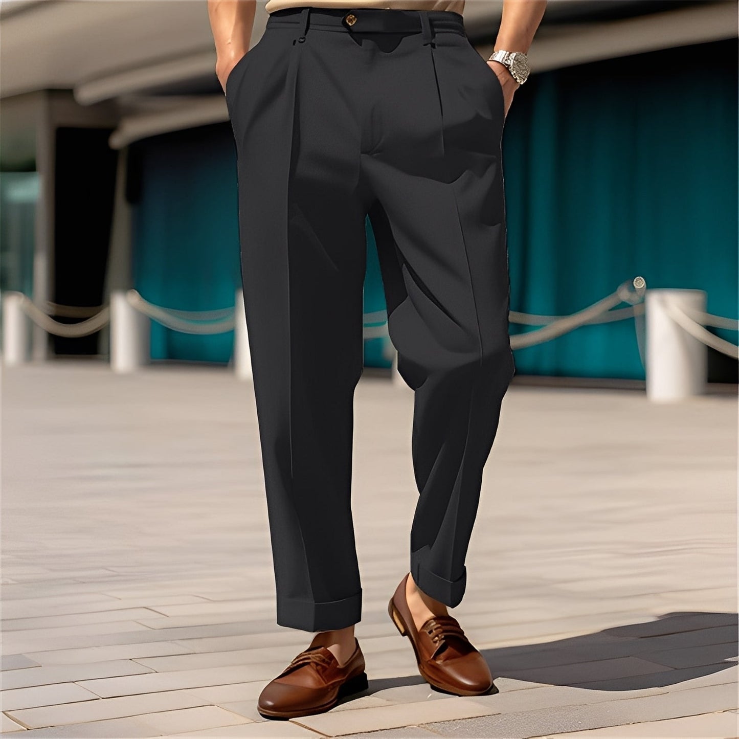 Beckham - Pantaloni dritti classici da uomo
