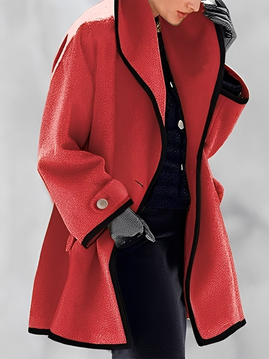 Mikayla - Cappotto in lana calda con cappuccio per donne