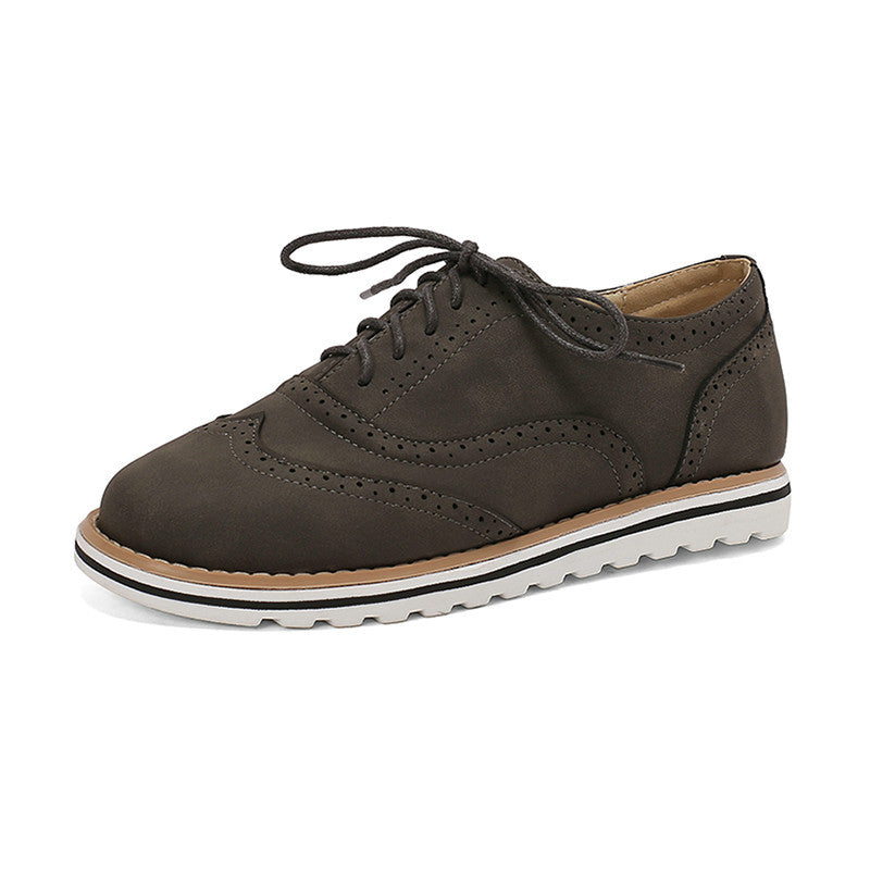 Gemma - Scarpe Derby casual in pelle scamosciata per donne