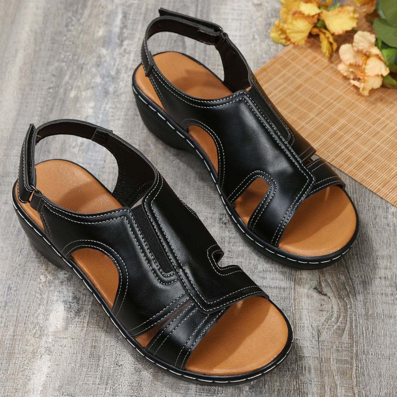 Duana - Sandali casual con tacco aperto per donne