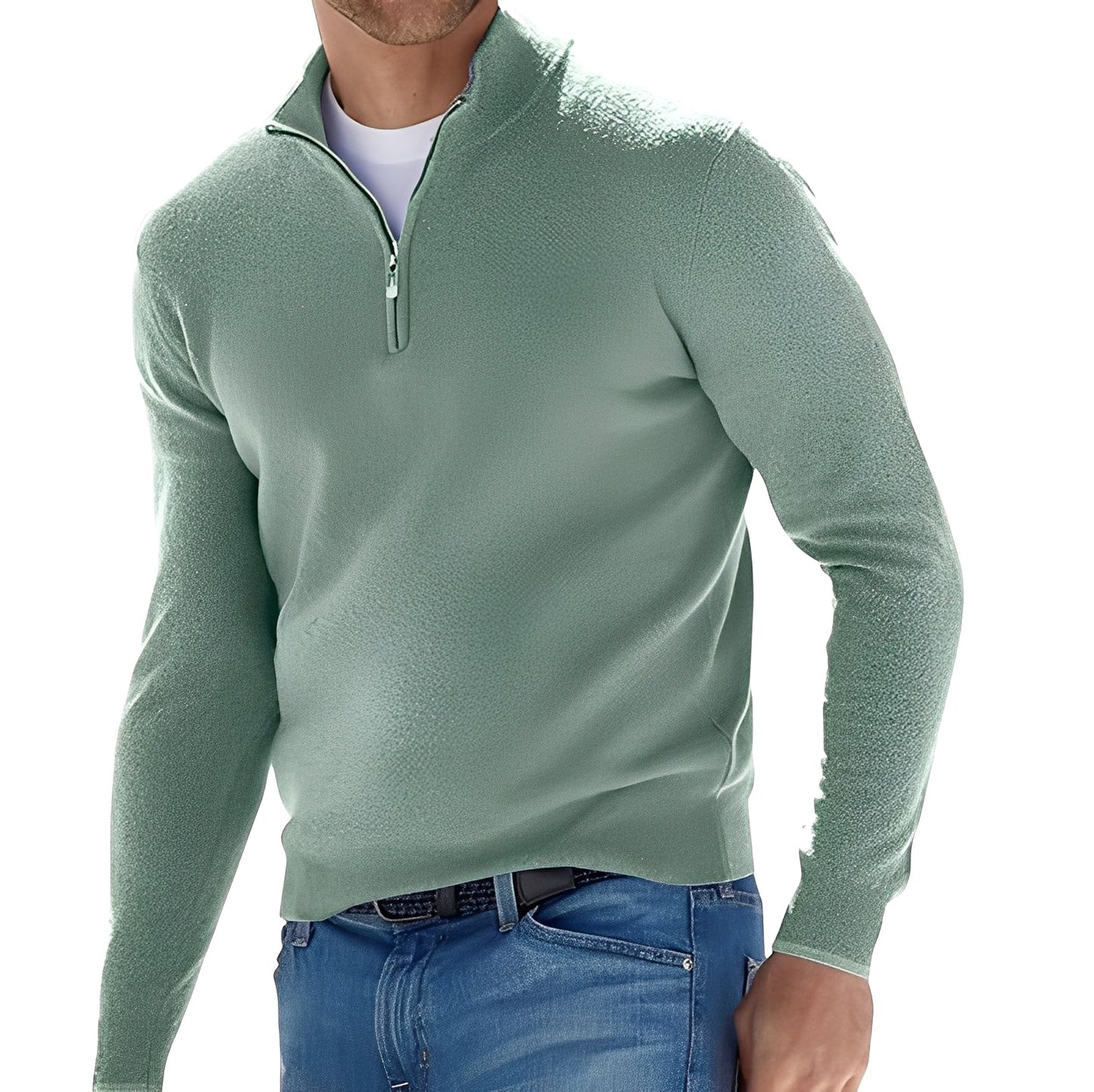 Kennith - Maglione zip casual per uomo