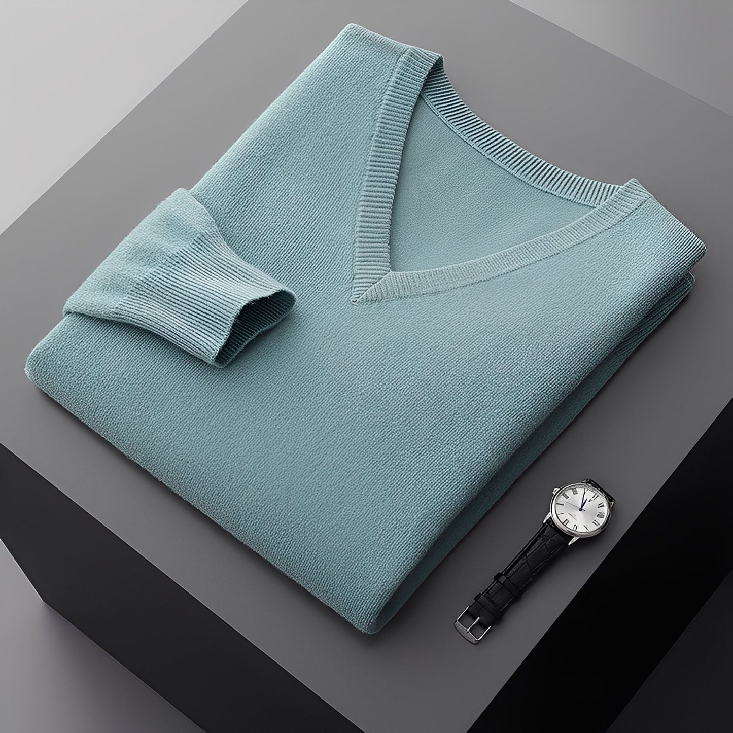 Myron - Maglione in cashmere semplice da uomo